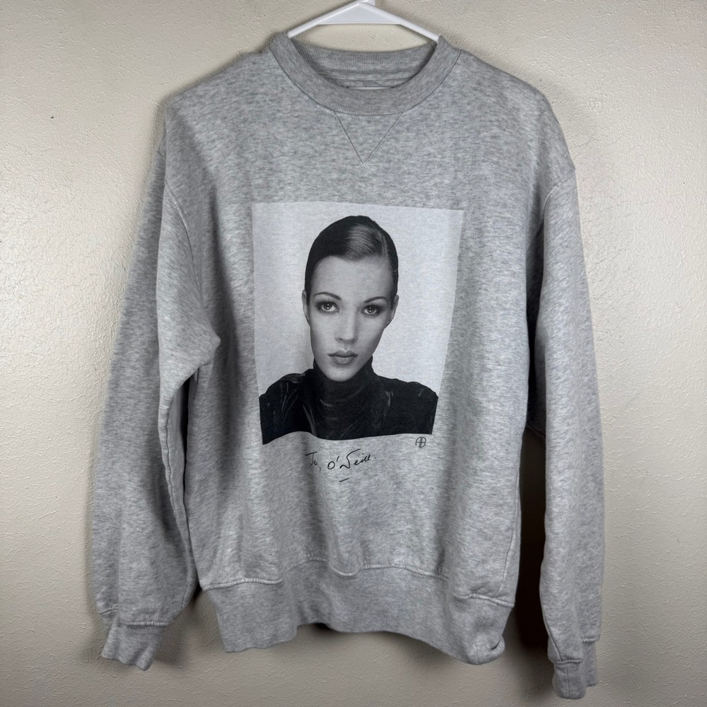 Anine Bing Terry O'Neill Kate Moss Sweatshirt Heather Grey XS